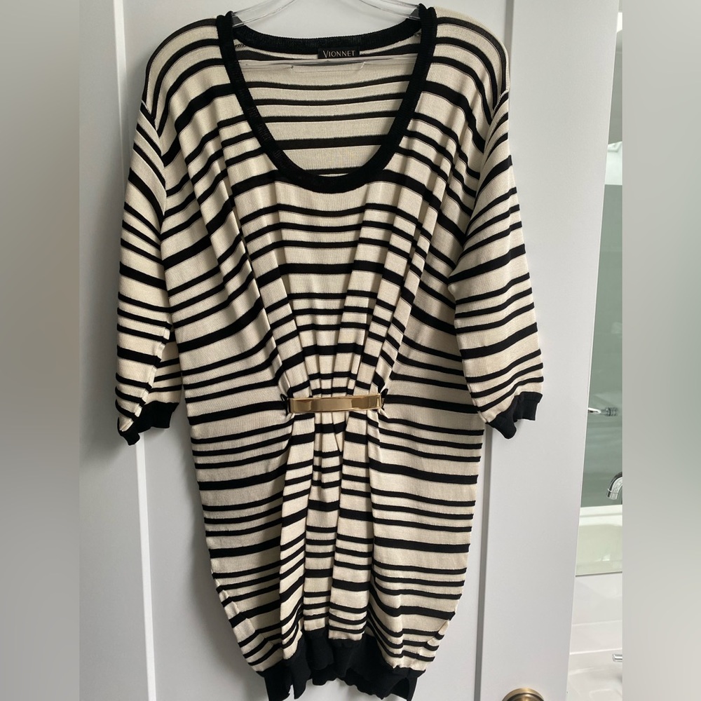 Vionnet Paris silk blend knit tunic/ mini dress
